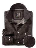 Jones Indigo Black Printed Full sleeve single cuff Cotton Shirt