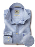 Sardinia Blue Solid Blended Shirt