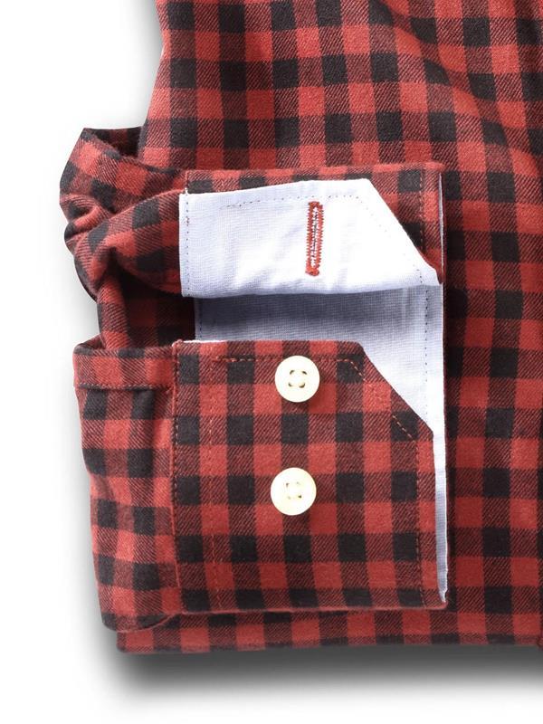 Howard Burgundy Check Full sleeve single cuff Cotton Shirt