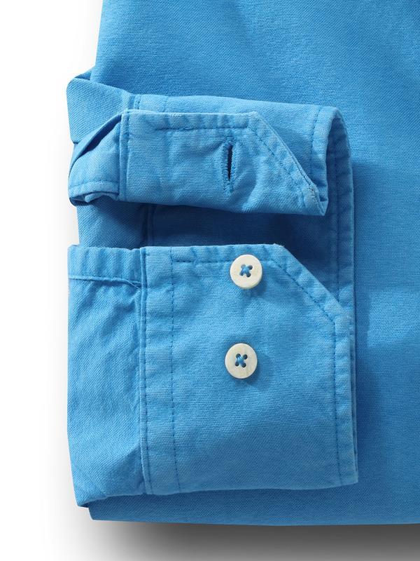 Marbella Cobalt Solid Full sleeve single cuff Cotton Shirt