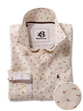 Rosa Cream Check Full sleeve single cuff Cotton Shirt
