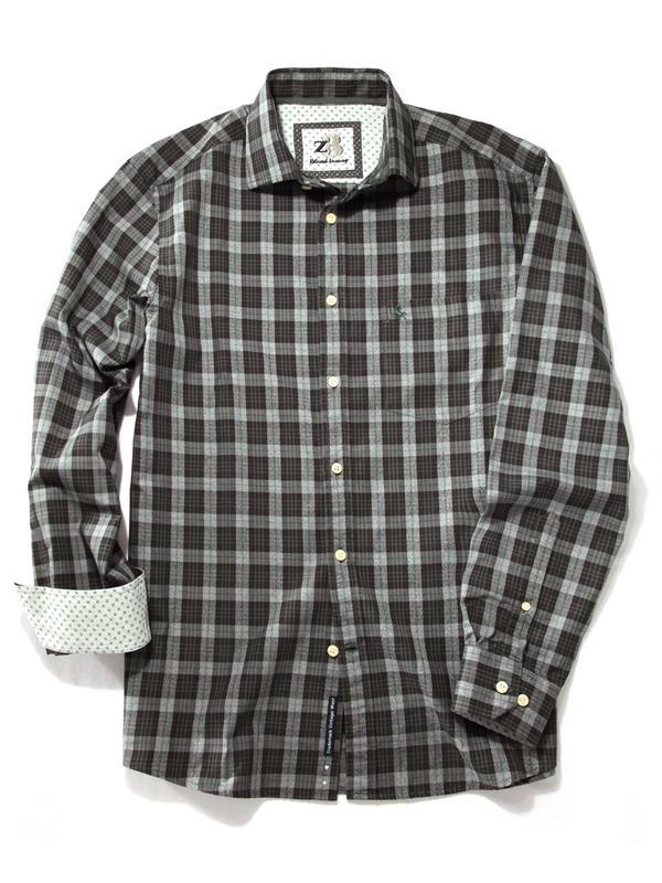 Sundance Green Check Full sleeve single cuff Cotton Shirt