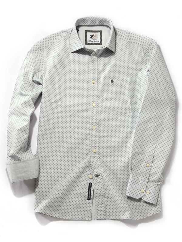 Chicha Green Printed Full sleeve single cuff Cotton Shirt