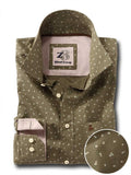 Buds Green Printed Cotton Shirt