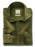 Rodeo Green Corduroy Full sleeve single cuff Cotton Shirt