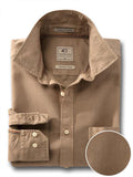 Ramos Khaki Solid Full sleeve single cuff Cotton Shirt