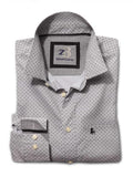 Chicha Light Grey Printed Full sleeve single cuff Cotton Shirt