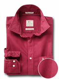 Ramos Maroon Solid Full sleeve single cuff Cotton Shirt