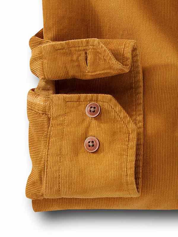 Rodeo Mustard Corduroy Full sleeve single cuff Cotton Shirt