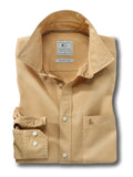 Murren Oxford Garment Dyed Mustard Solid Full Sleeve Tailored Fit Casual Shirt