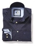 Trinidad Navy Printed Cotton Shirt