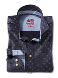 Sail Navy Printed Cotton Shirt