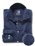 Sundance Indigo Navy Solid Full sleeve single cuff Cotton Shirt