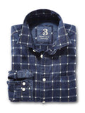 Gunhill Indigo Navy Check Cotton Shirt
