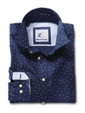 Boracay Navy Printed Cotton Shirt