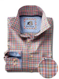 Wayne Orange Check Full sleeve single cuff Blended Shirt