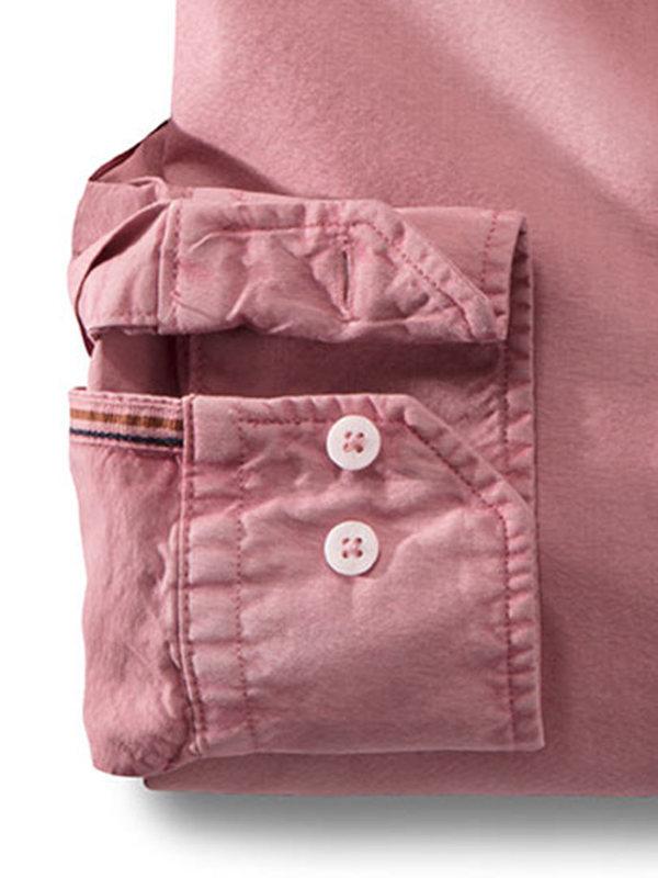 Ramos Pink Solid Full sleeve single cuff Cotton Shirt