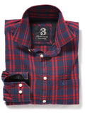 Willis Red Check Cotton Shirt