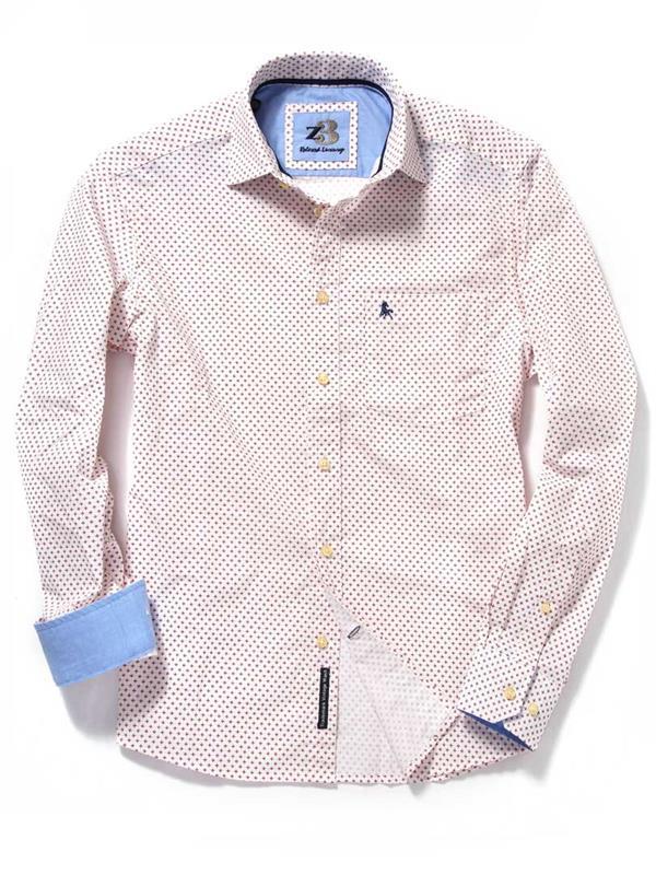 Vincent Red Printed Cotton Shirt