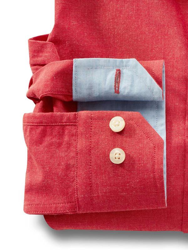 Sancho Red Solid Full sleeve single cuff Cotton Shirt
