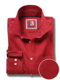 Eddie Red Solid Full sleeve single cuff Cotton Shirt