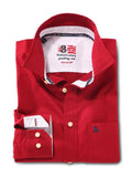 Captain Red Solid Cotton Shirt