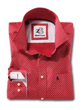 Lager Red Printed Cotton Shirt