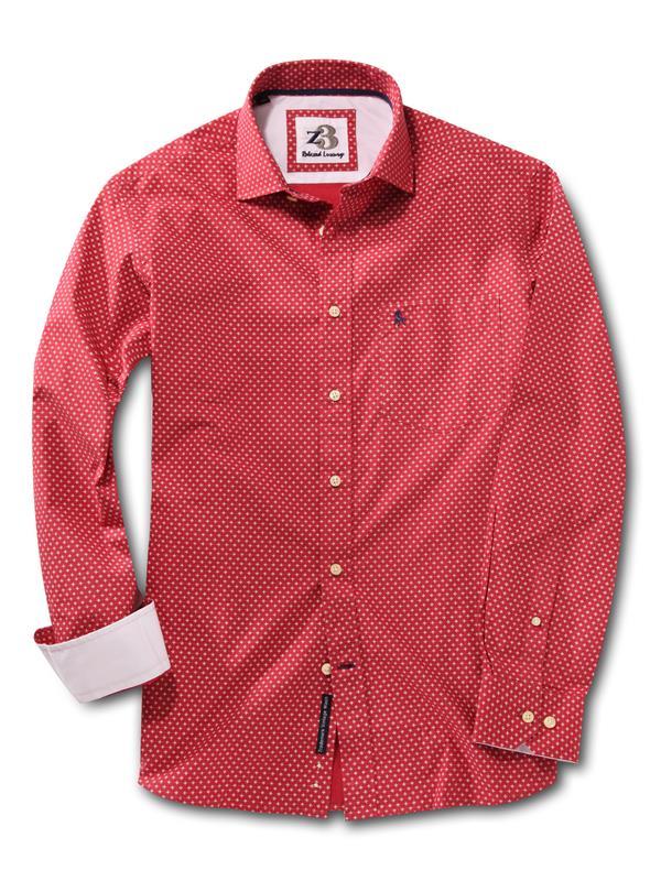 Lager Red Printed Cotton Shirt
