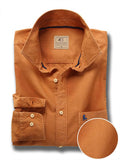 Marbella Rust Solid Full sleeve single cuff Cotton Shirt