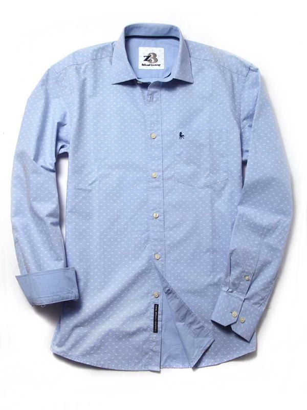 Dove Sky Printed Cotton Shirt