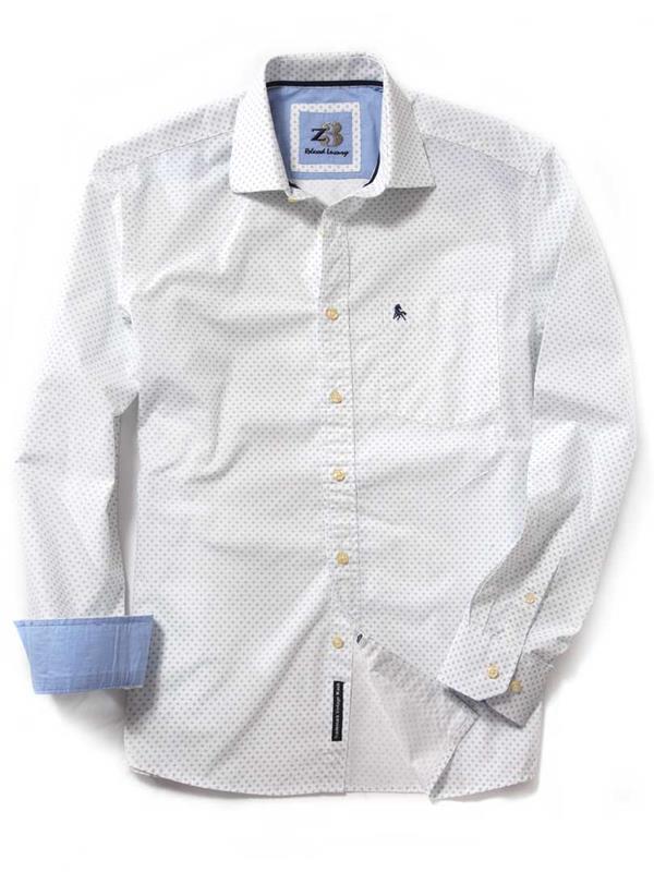 Vincent Sky Printed Cotton Shirt