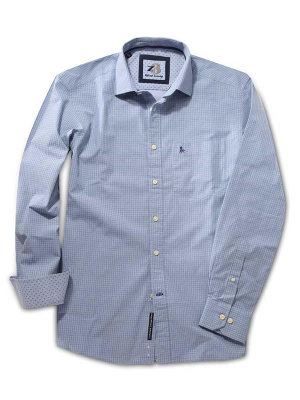 Kvass Sky Check Full sleeve single cuff Cotton Shirt