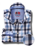 Anakena Sky Check Full sleeve single cuff Cotton Shirt