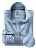 Robert Sky Solid Full sleeve single cuff Blended Shirt