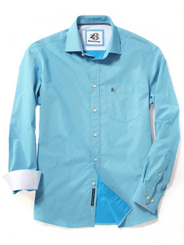 Bali Turquoise Printed Cotton Shirt
