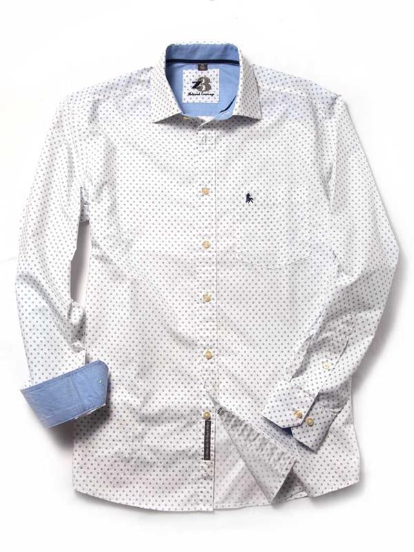 Fiji White Printed Cotton Shirt