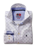 Sail White Printed Cotton Shirt
