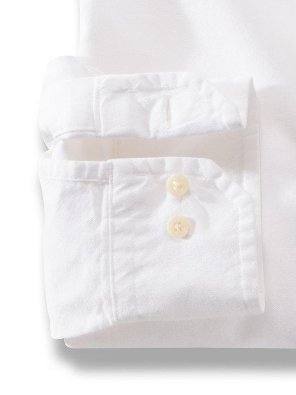 Ramos White Solid Full sleeve single cuff Cotton Shirt