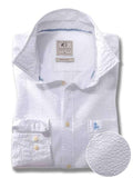 Chelsea White Solid Seersucker Full sleeve single cuff Cotton Shirt
