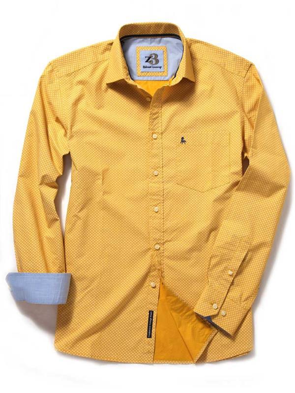 Bahamas Yellow Printed Cotton Shirt