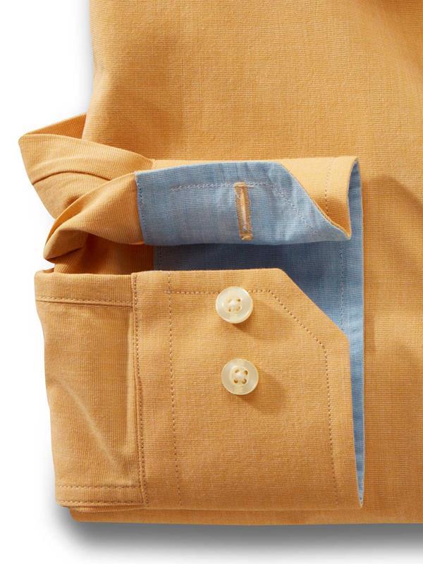 Sancho Yellow Solid Full sleeve single cuff Cotton Shirt