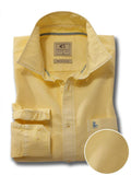 Marbella Yellow Solid Full sleeve single cuff Cotton Shirt