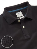 z3 Polo Garment Dyed Black Solid Tailored Fit Casual Cotton T-Shirt