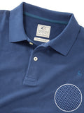 z3 Polo Garment Dyed Navy Solid Tailored Fit Casual Cotton T-Shirt