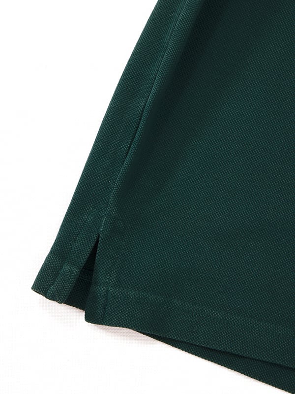 z3 Polo Garment Dyed Green Solid Tailored Fit Casual Cotton T-Shirt