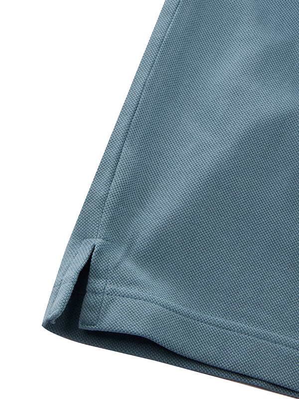 z3 Polo Garment Dyed Blue Solid Tailored Fit Casual Cotton T-Shirt