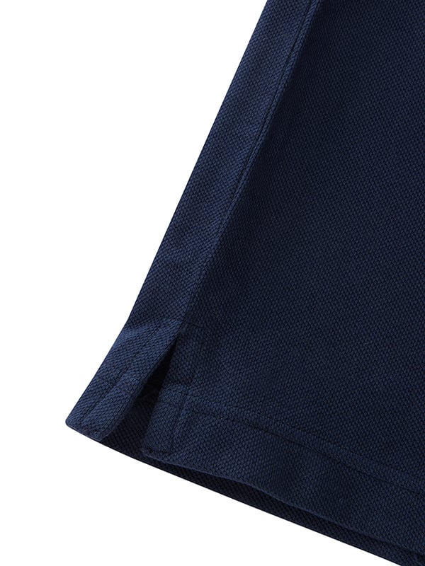 z3 Polo Garment Dyed Navy Solid Tailored Fit Casual Cotton T-Shirt