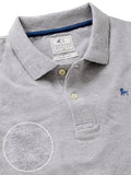 Z3 Melange Polo Grey Solid Tailored Fit Casual Cotton T-Shirt