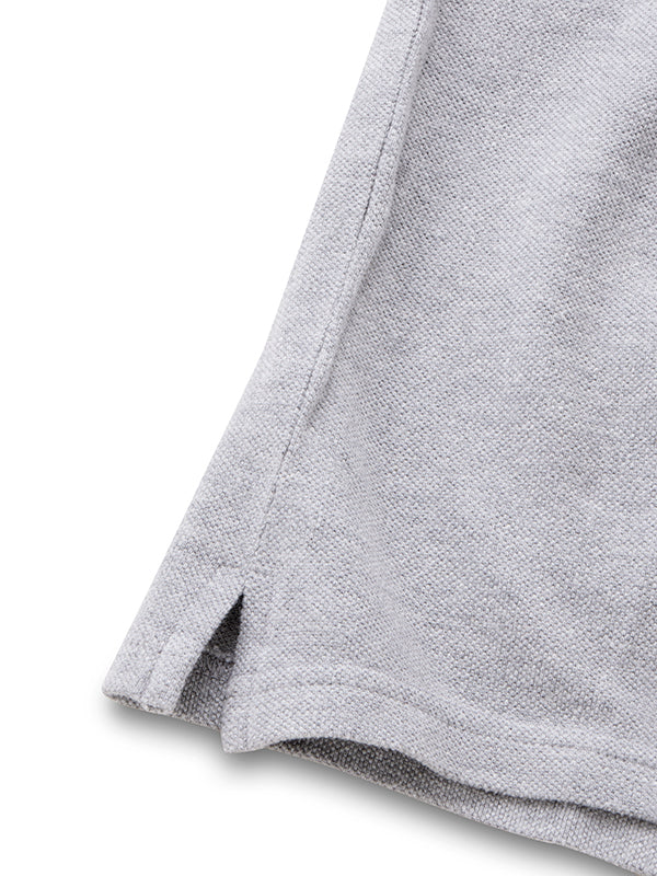 Z3 Melange Polo Grey Solid Tailored Fit Casual Cotton T-Shirt
