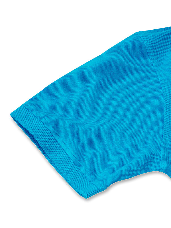 z3 Polo Garment Dyed Turquoise Solid Tailored Fit Casual Cotton T-Shirt